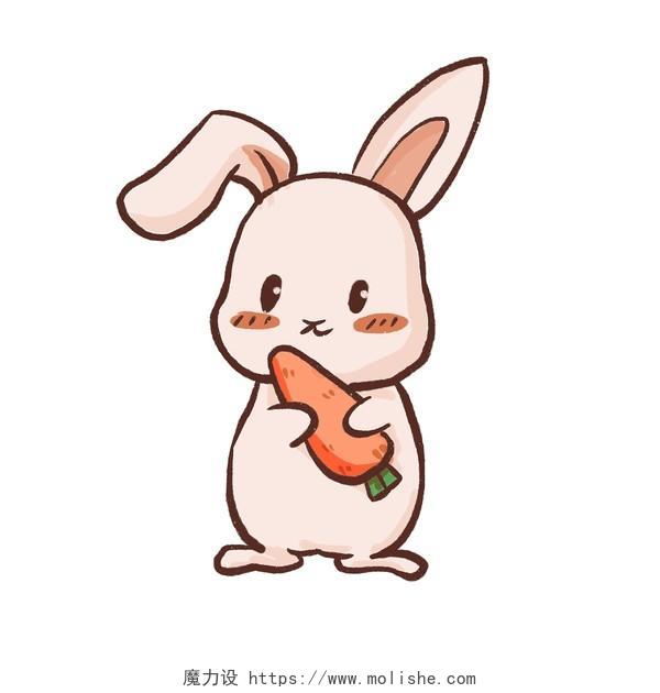 卡通小兔子 可爱兔子 兔子元素 兔子胡萝卜小白兔元素